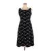 DressBarn Casual Dress - A-Line Scoop Neck Sleeveless: Black Dresses - Women's Size 14 Petite