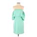 Hutch Cocktail Dress - Sheath Open Neckline Sleeveless: Green Solid Dresses - Women's Size Small