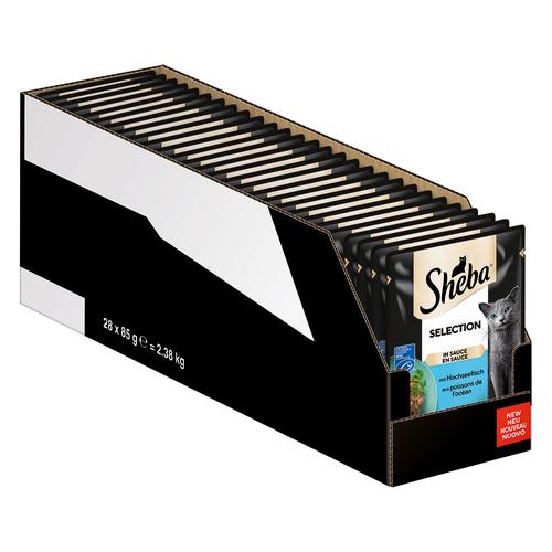 56x 85g Megapack Sheba Varietäten Frischebeutel Selection in Sauce mit Hochseefisch Katzenfutter...