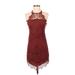 Intimately by Free People Casual Dress - Party Crew Neck Sleeveless: Burgundy Print Dresses - Women's Size X-Small