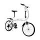 PIOJNYEN 20" White Folding Bike 6 Speed City Bike Carbon Steel Foldable Bike for Adult