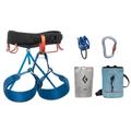 BLACK DIAMOND Mens Momentum Rock Climbing Harness - Complete ATC-XP Package, Kingfisher 24, Small