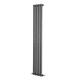 Modern Vertical Column Designer Radiator Anthracite Oval Double Panel Radiator Heater (Anthracite, 1600x236 single)