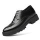 TUMAHE Men's Leather Elevator Shoes Classic Oxford Shoes for Male Lace Up Business Formal Brogue Shoes,Black 8cm,7 UK