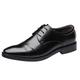BIISDOST Men's Fashion Hollow Casual Classic Leather Strap Business Leather Shoes Jack Shoes Men, black, 7 UK