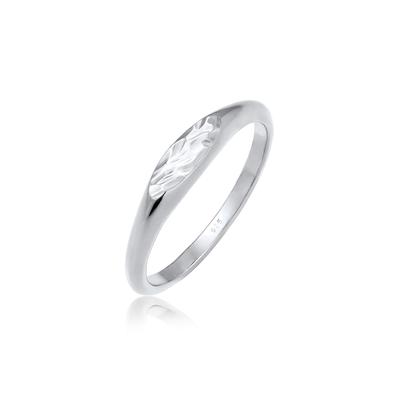 Siegelring ELLI "Siegelring Oval Pinky Ring 925 Silber" Gr. 50, silber, Fingerringe, Damen, 50mm, Silber 925 (Sterlingsilber), 2mm Image