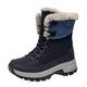 Winter Shoes Men's Winter Boots Lined Trainers Men's Warm Winter Snow Boots Hiking Shoes Non-Slip Combat Boots Men Outdoor Shoes for Work Camping, 01 Dark Blue, 9 UK