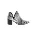 Charles by Charles David Ankle Boots: Gray Snake Print Shoes - Women's Size 7 1/2