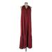 Nine West Casual Dress - DropWaist: Burgundy Print Dresses - Women's Size Large