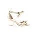 Ivanka Trump Heels: Ivory Print Shoes - Women's Size 7 - Open Toe