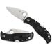 Spyderco LeafJumper Folding Knives by Sal Glesser 3.09in Satin Plain Blade VG-10 Steel Black FRN Handle C262PBK