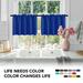 Deconovo Cafe Curtains Rod Pocket Window Short Drapes Tier Pair