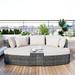 6-Piece Patio Outdoor Conversation Round Sofa Set, Separate Seating Group with Coffee Table