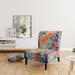 Designart "Coral Blue Abstract Still Lifes" Upholstered Abstract Accent Chair and Modern & Contemporary Arm Chair