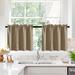 Deconovo Cafe Curtains Rod Pocket Window Short Drapes Tier Pair