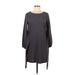 R. Vivimos Casual Dress - Shift: Gray Marled Dresses - Women's Size 8