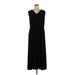Lane Bryant Casual Dress - Midi V-Neck Sleeveless: Black Solid Dresses - Women's Size 18 Plus