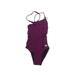 Speedo One Piece Swimsuit: Purple Print Swimwear - Women's Size 22