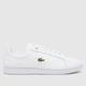 Lacoste carnaby pro trainers in white & gold