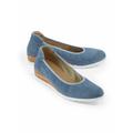 Avena Damen Hallux-Slipper Keilabsatz Blau