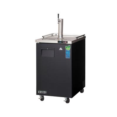Everest Refrigeration EBD1 23 1/2" Kegerator Commercial Beer Dispenser w/ 1 Keg Capacity - 1 Column, Black, 115v