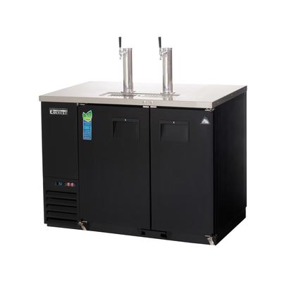 Everest Refrigeration EBDS2-24 49" Kegerator Commercial Beer Dispenser w/ 1 Keg Capacity - 1 Columns, Black, 115v