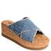 Minnetonka Posey - Womens 6 Blue Sandal Medium