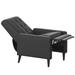 George Oliver Ortez Mid-Century Modern Upholstered Button Tufted Pushback Recliner for Residential & Commercial Use Faux Leather in Black | Wayfair