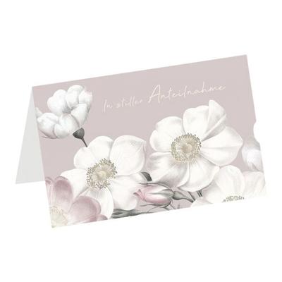 Trauerkarte »In stiller Anteilnahme Blume«, LUMA KARTENEDITION, 17.5x11.5 cm