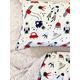 Space . Boys Reversible bedding .100% COTTON Cot Bed Duvet Cover Set Space, rocket & irregular dots, navy piping Fabricco