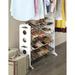 Whitmor, Inc Floor 4-Tier 20 Pair Shoe Rack Plastic/Metal | Wayfair 6486-1744-WHT