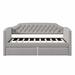 Red Barrel Studio® Daybed w/ Drawers For Guest Room Upholstered/Linen in Gray | 35 H x 79.8 W x 41 D in | Wayfair DB6F2B9BC20142F19B28808B69C11B0A