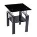 Wrought Studio™ Tempered Transparent Glass End Table Glass in Black | 20.48 H x 17.72 W x 17.72 D in | Wayfair 5CC3957737DE4FB691A94F35BD7B1A2F