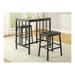 Red Barrel Studio® Jordin Rectangular 24" L x 32" W Dining Set Metal in Black | 36 H x 32 W x 24 D in | Wayfair F8B037A32D4B4D44BA3971F8D7970BAB