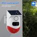 Dcenta Solar Motion Sensor Alarm Outdoor Acousto-optic alarm 120dB Loud Siren LED Strobe Lights Adjustable Sensing Distance IP65 Waterproof Motion Detector Alarm Rechargeable for Farm Ho