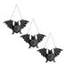 3 Pcs Halloween Decorations Indoor Ornaments Bat Chandelier Realistic Spooky Hanging Bats Vampire Pendants Window with Light