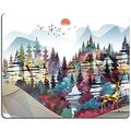 EASTSMOOTH Mouse Pad Mountain Sunrise and Deer Mouse Pad Personalized Waterproof Mousepad Rectangle Customized Mouse Pads with Designs Non-Slip Rubber Smooth MousePads for Computer Laptop