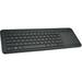 Microsoft Wireless All-In-One Media Keyboard Black - Wireless Keyboard with Track Pad. USB Wireless Receiver. Spill Resistant Design. 2AAA Batteries Included.
