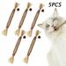 5 Packs Silvervine Sticks for Indoor Cats & Silvervine Interactive Cat Sticks for Cats Catnip Toys for Indoor Cats Chew Toy for Cat Teeth Cleaning Kitten Teething