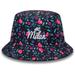 Men's New Era Black AC Milan Floral Print Bucket Hat