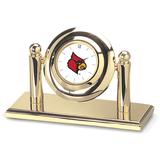 Gold Louisville Cardinals Arcade Desk Clock