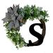 Prolriy Decorative Plaque Clearance Unique Last Name Year Round Front Door Wreath with Bow Welcome Sign Garland Creative 26 Letter Farmhouse for Front Door All Seasons Outside Hanger Decor Gift