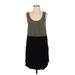 Edme & Esyllte Casual Dress - Shift: Black Color Block Dresses - Women's Size Small