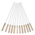 Clearance! Zainafacai Plastic Forks 10Pcs Bbq Tools Stainless Steel Bbq Steel Pick Wooden Handle Bbq Needle Steel Pick Kitchen Gadgets A