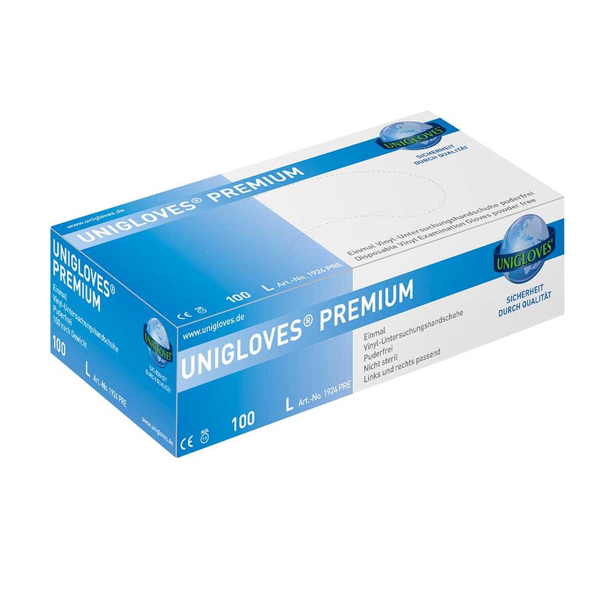 Unigloves Premium Vinyl Handschuhe M | VE= 10 x 100 : M Image