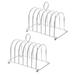 2 Pcs Stainless Steel Toast Rack Display Shelf Reusable Bread Serving Basket Cooling Grid Countertop