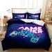 Highend Modern Fashion Bedding Cover Suit Blue Bedding Sheet Game Handle Printed Fitted Cover