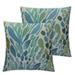 COMIO Outdoor | Indoor Make It Rain Cerulean Rectangular Throw Pillow (Set of 2) Blue