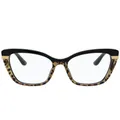 Dolce & Gabbana , Eyewear frames Half Print DG 3325 ,Multicolor female, Sizes: 54 MM