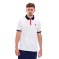 FILA Mens Gardenia FILA Navy FILA Red BB1 Vintage Striped Polo Shirt